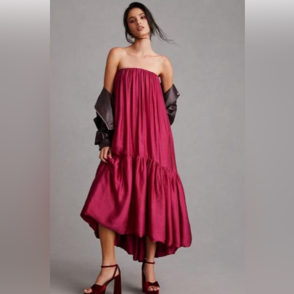 SAMANT CHAUHAN TIERED BUBBLE DRESS
PURPLE, XS Petite